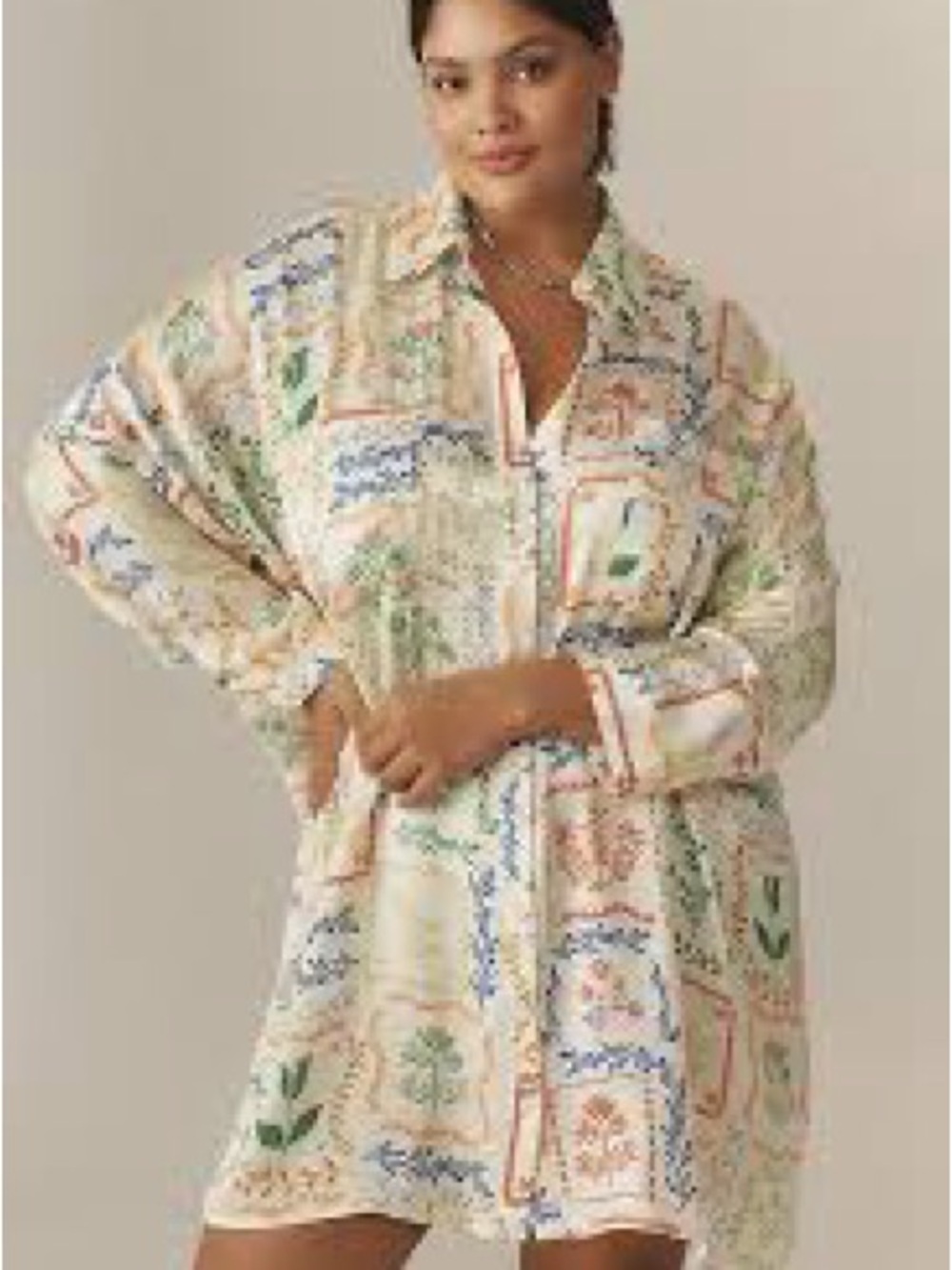 Corey Lynn Calter long sleeve printed mini dress